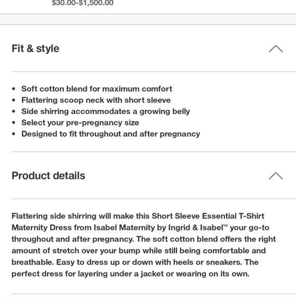 Isabel Short Sleeve T-shirt Maternity Dress, Black Medium - Picture 5 of 10